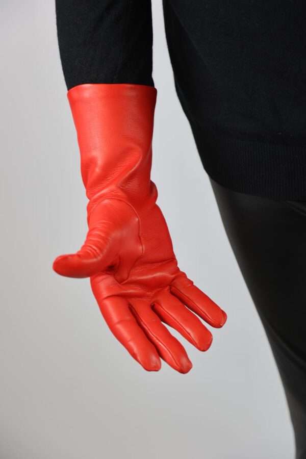 35 cm lange Herren Lederhandschuhe ungefüttert