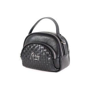 Handtasche schwarz Leder