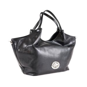 Großer Shopper schwarz Leder